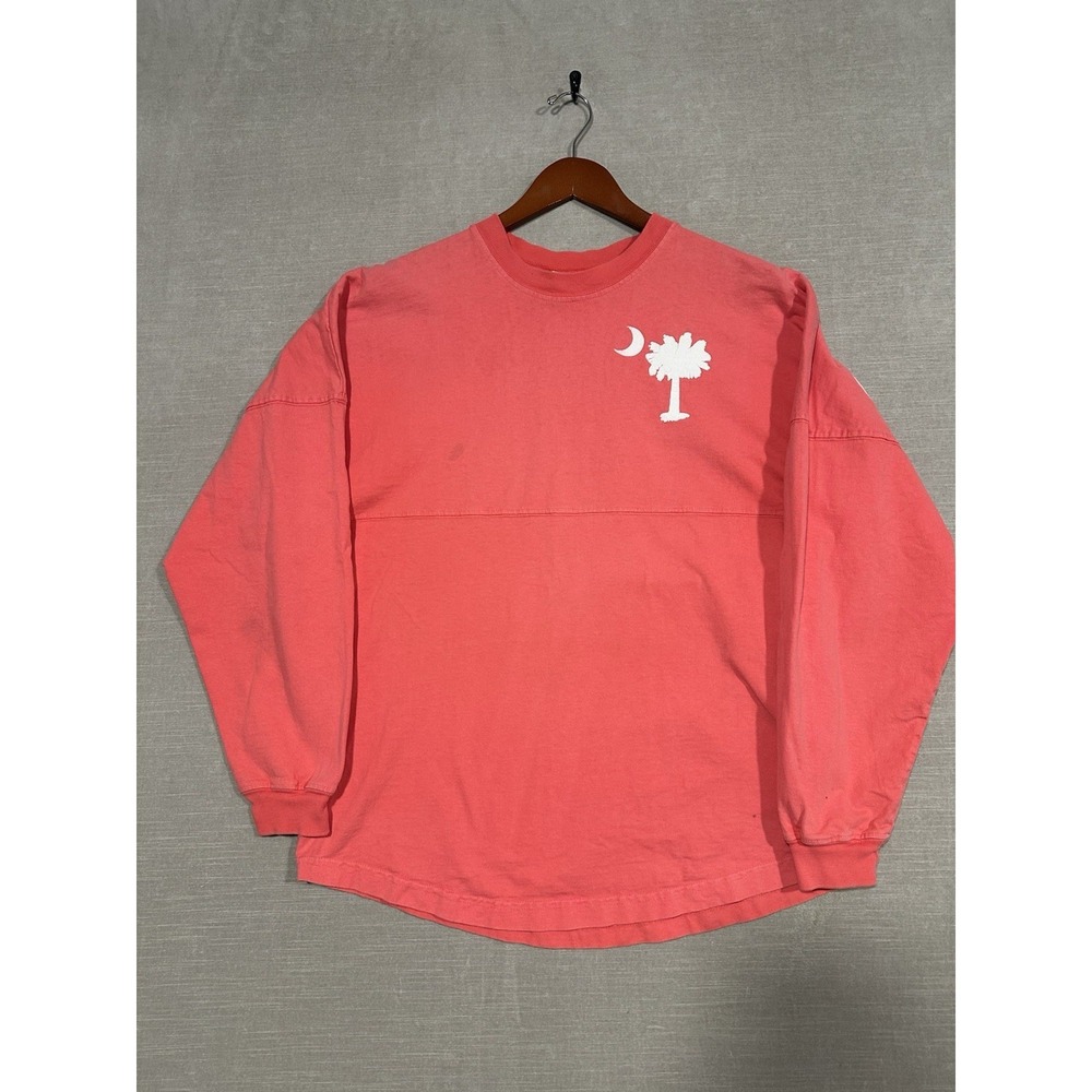 South Carolina Spirit Jersey Adult Small Pink Peach Long Sleeve Crew Neck